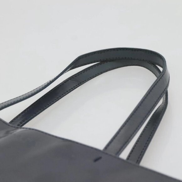 PRADA Hand Bag Enamel Navy Silver Auth bs25904 - Picture 9 of 16